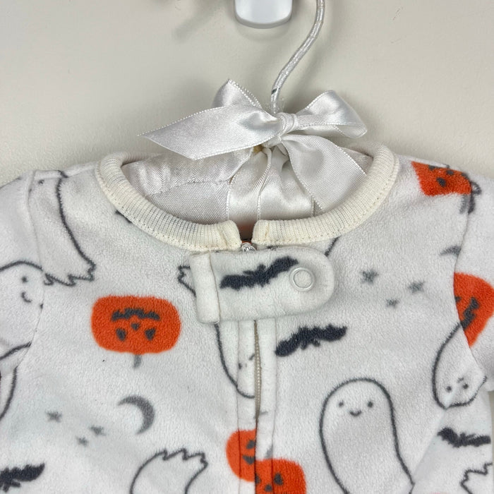 Carter's Comfy Halloween Fleece Sleep N' Play Footie White Ghosts Newborn
