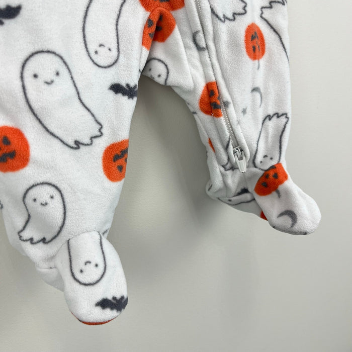 Carter's Comfy Halloween Fleece Sleep N' Play Footie White Ghosts Newborn