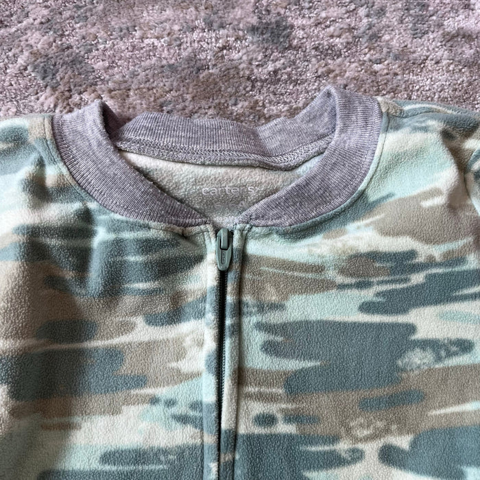 Carter's Fleece Footie Pajamas Camo Green 6