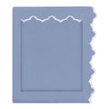 Coastal Blue 400 Thread Count Embroidered Scalloped Sheet Set (Fitted, Flat, & Pillow Cases)