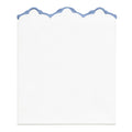 Coastal Blue Scalloped Embroidered Pillowcase Pair