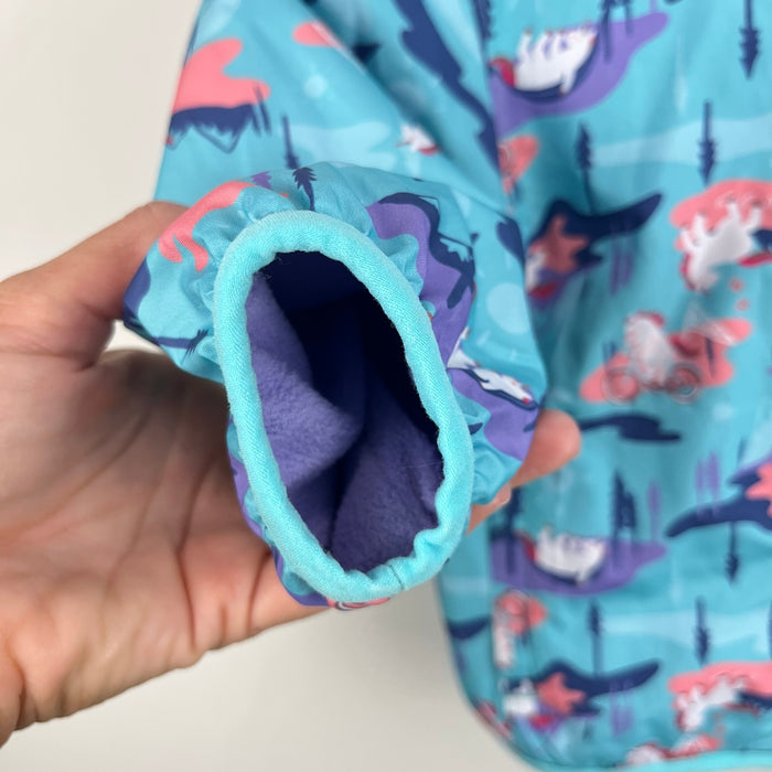 Columbia Mini Pxel Grabber Fleece Lined Wind Jacket Blue Unicorn 6-12 Months