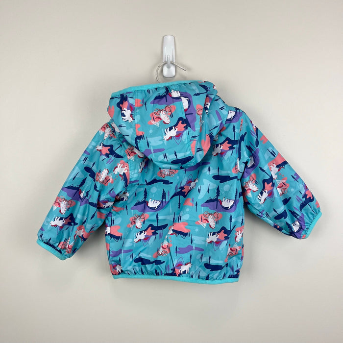 Columbia Mini Pxel Grabber Fleece Lined Wind Jacket Blue Unicorn 6-12 Months