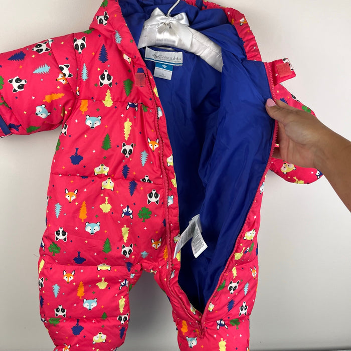 Columbia Snuggly Bunny Bunting Down Snow Suit Woodland Friends 12 Months
