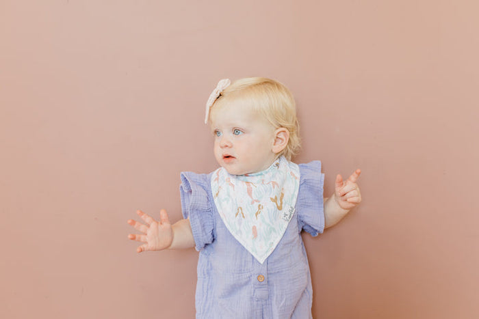 Copper Pearl Baby Bandana Bibs | Coral