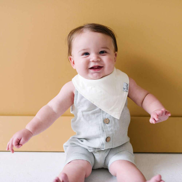 Copper Pearl Baby Bandana Bibs | Stone