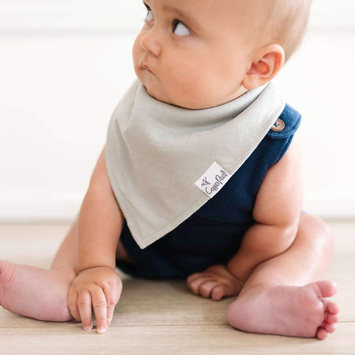 Copper Pearl Baby Bandana Bibs | Stone