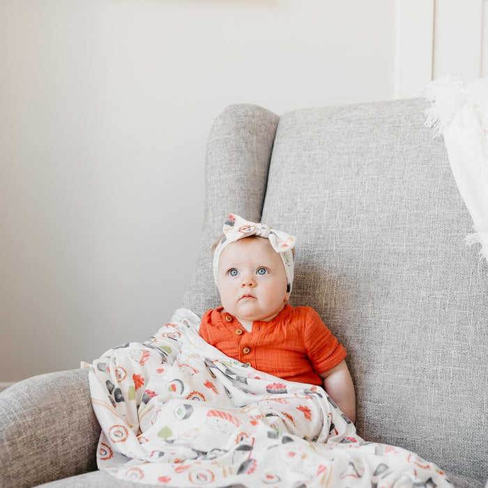 Copper Pearl Knit Swaddle Blanket | Baja