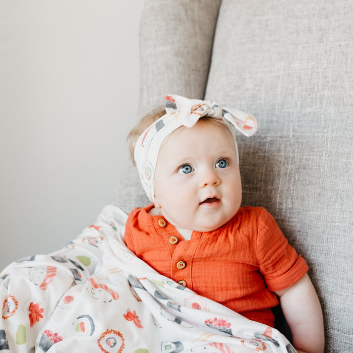 Copper Pearl Knit Swaddle Blanket | Baja