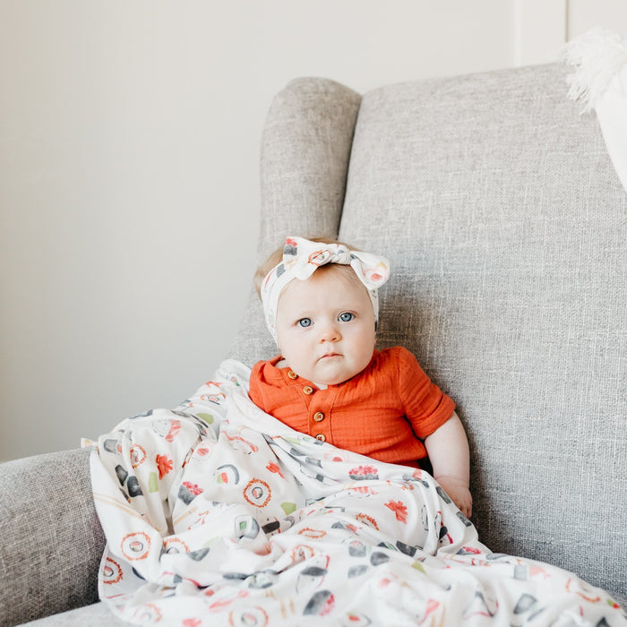 Copper Pearl Knit Swaddle Blanket | Baja