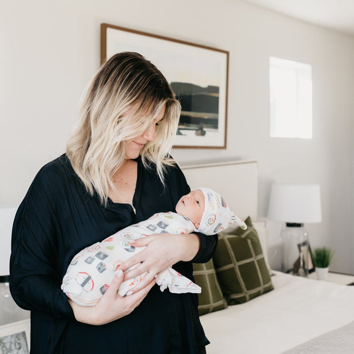 Copper Pearl Knit Swaddle Blanket | Baja