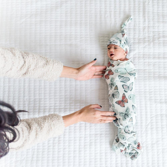 Copper Pearl Knit Swaddle Blanket | Dot