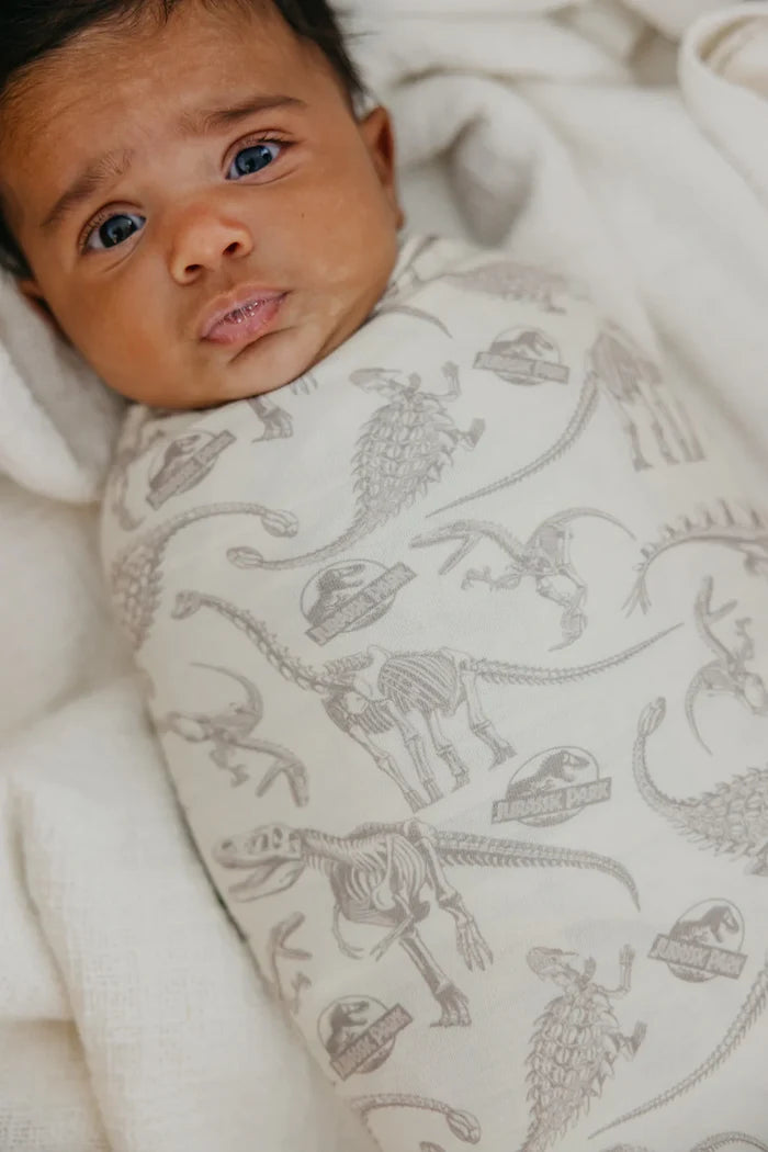 Copper Pearl Knit Swaddle Blanket | Jurassic Park Fossils