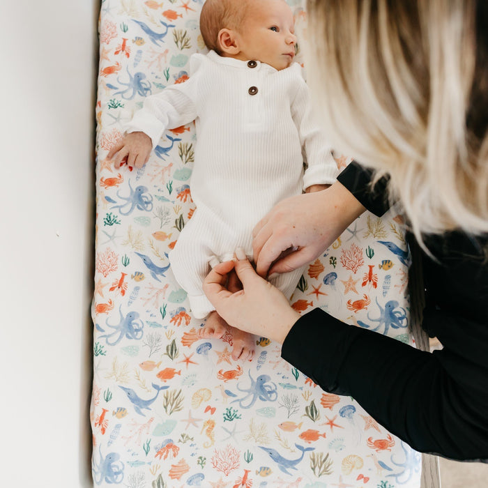 Copper Pearl Premium Knit Diaper Changing Pad Cover | Nautical