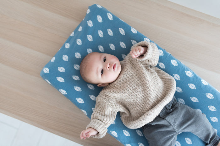 Copper Pearl Premium Knit Diaper Changing Pad Cover | Quarterback