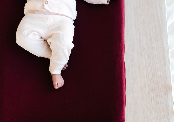 Copper Pearl Premium Knit Diaper Changing Pad Cover | Ruby