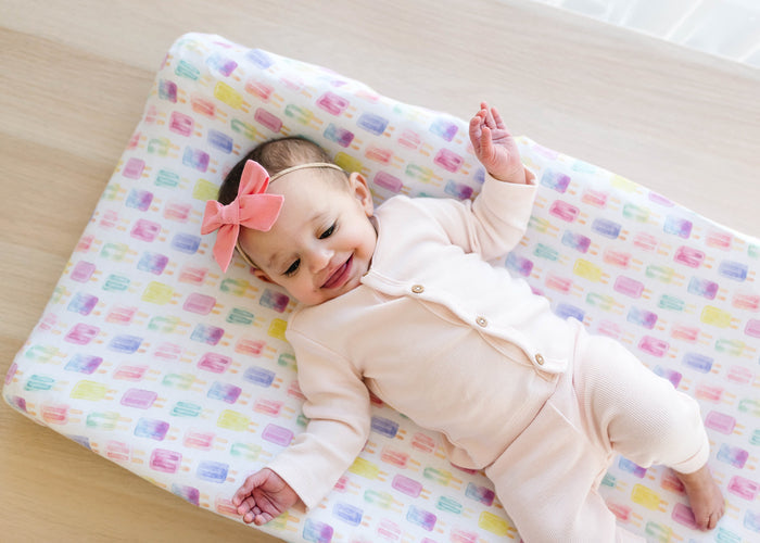Copper Pearl Premium Knit Diaper Changing Pad Cover | Summer
