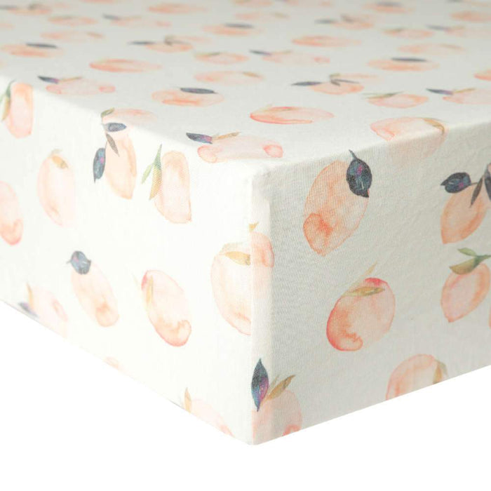 Copper Pearl Premium Knit Fitted Crib Sheet | Caroline