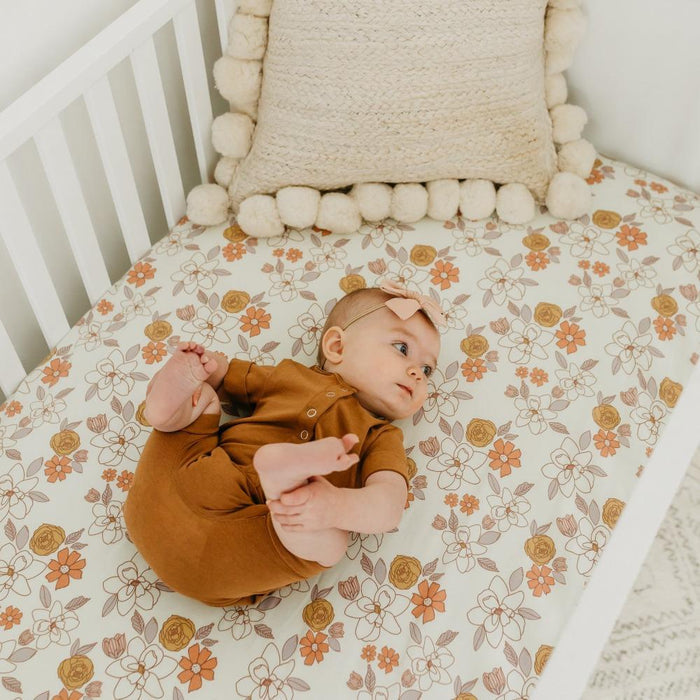 Copper Pearl Premium Knit Fitted Crib Sheet | Ferra