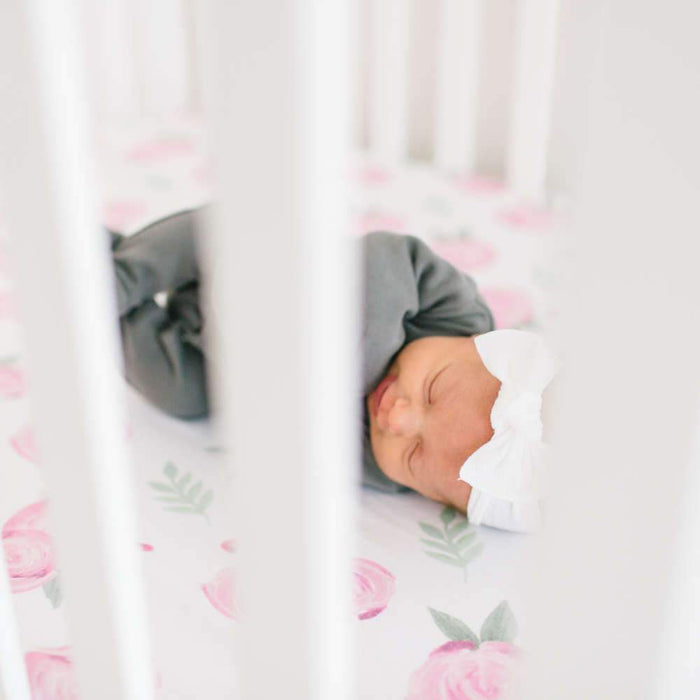 Copper Pearl Premium Knit Fitted Crib Sheet | Grace