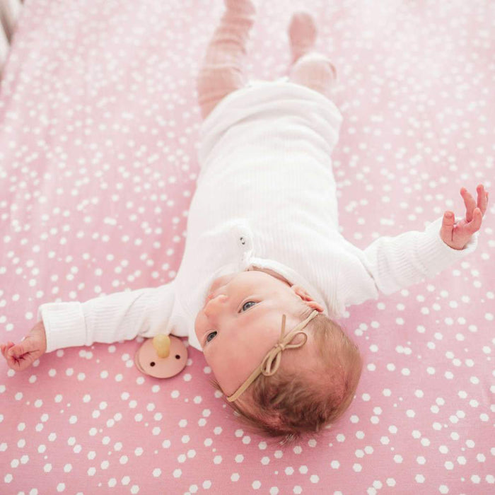 Copper Pearl Premium Knit Fitted Crib Sheet | Lucy