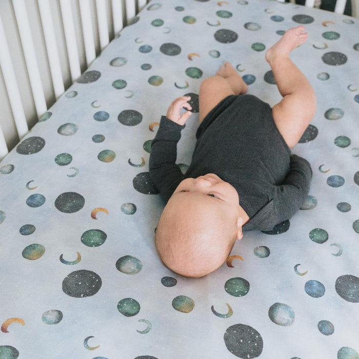 Copper Pearl Premium Knit Fitted Crib Sheet | Lunar