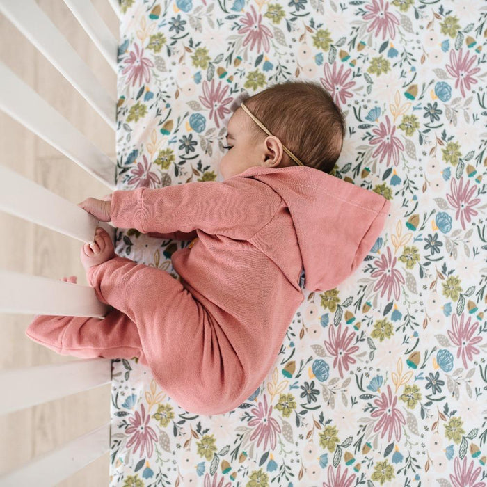 Copper Pearl Premium Knit Fitted Crib Sheet | Olive