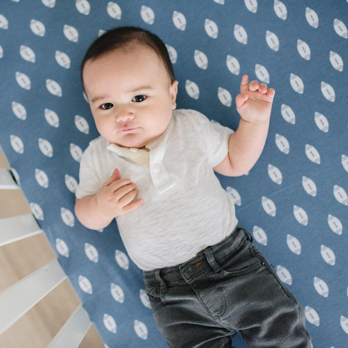Copper Pearl Premium Knit Fitted Crib Sheet | Quarterback