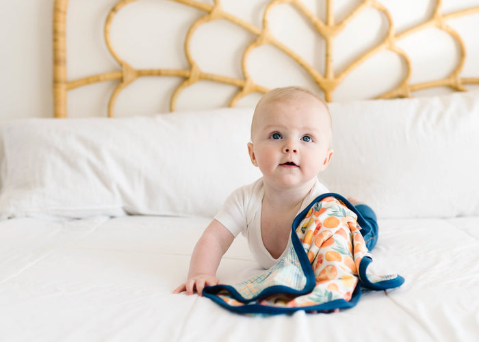 Copper Pearl Three-Layer Security Blanket Set | Citrus
