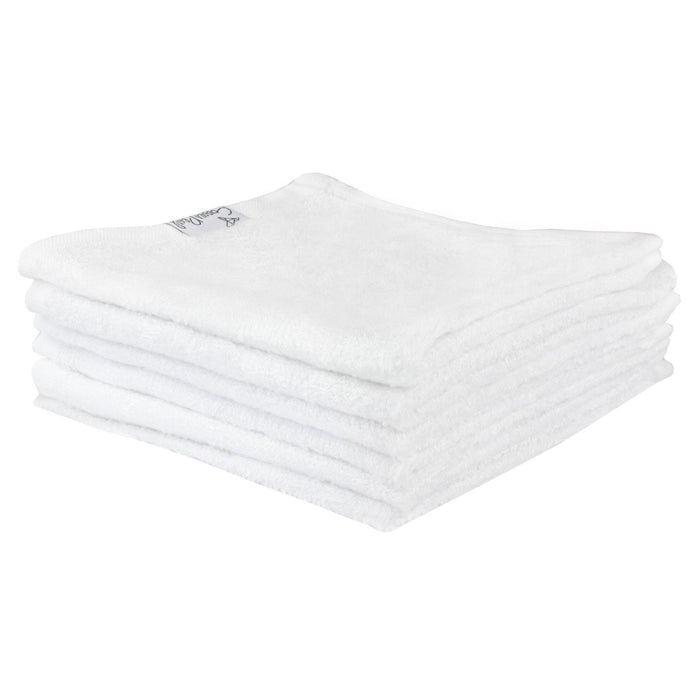 6 Bamboo Wash Cloths - White - Copper Pearl - 6