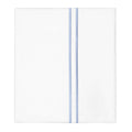 Cornflower Blue Lines Embroidered Flat Sheet