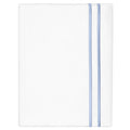 Cornflower Blue Lines Embroidered Pillowcase Pair