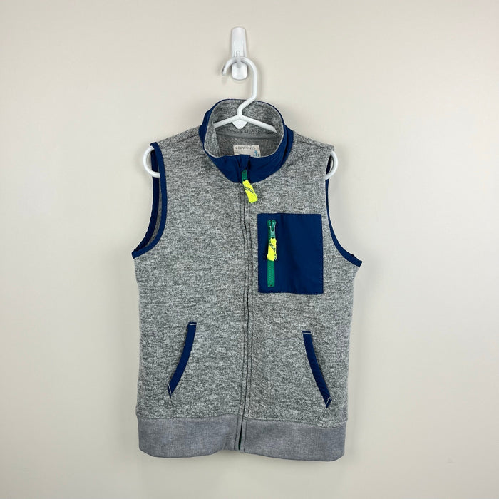 Crewcuts Boys' Summit Fleece Vest Marled Grey 8