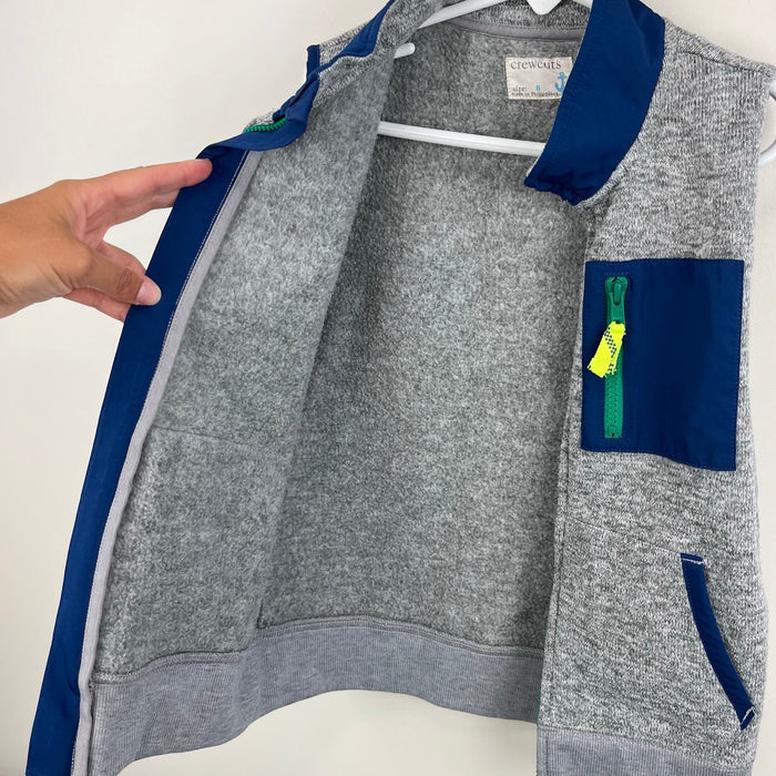 Crewcuts Boys' Summit Fleece Vest Marled Grey 8