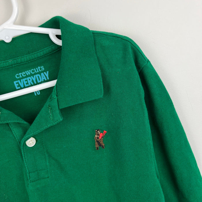 Crewcuts Everyday Long Sleeve Embroidered Bear Polo Shirt 10