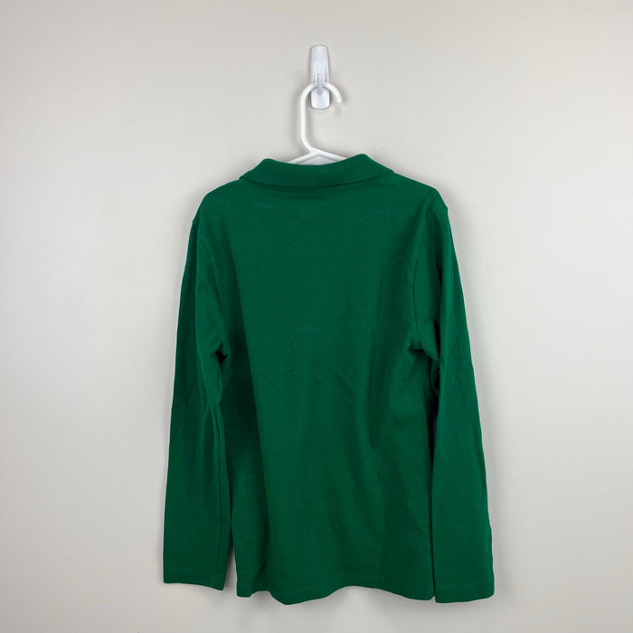 Crewcuts Everyday Long Sleeve Embroidered Bear Polo Shirt 10