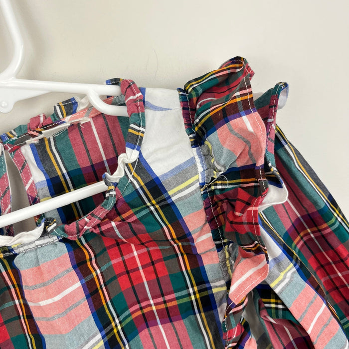 Crewcuts Ruffle Tartan Plaid Blouse 8