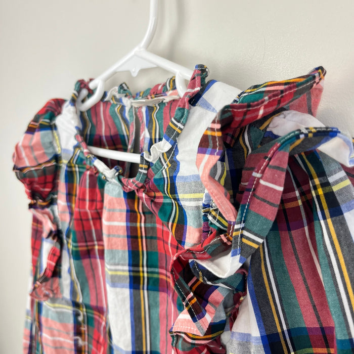 Crewcuts Ruffle Tartan Plaid Blouse 8