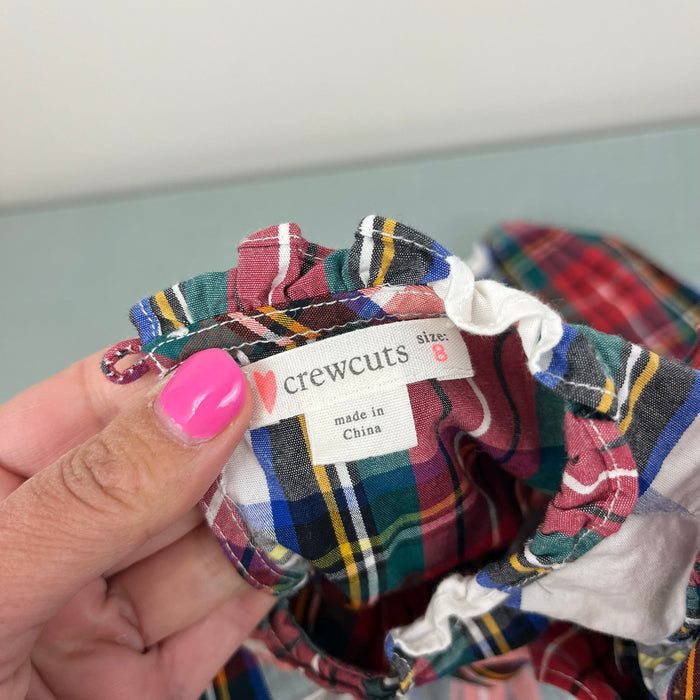 Crewcuts Ruffle Tartan Plaid Blouse 8