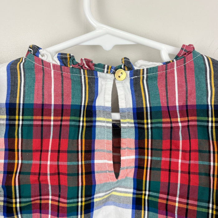 Crewcuts Ruffle Tartan Plaid Blouse 8