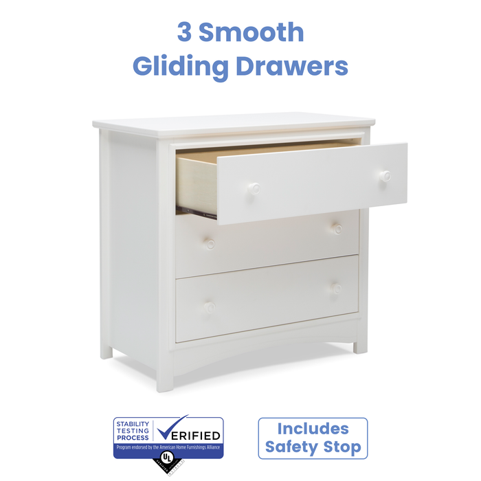 Delta Children Perry 3 Drawer Dresser With Changing Top (RTA)