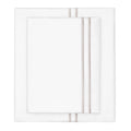 Dove Grey Lines Embroidered Sheet Set (Fitted, Flat, & Pillow Cases)