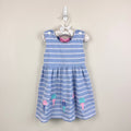 Florence Eiseman Girls Ice Cream Striped Knit Dress Light Blue 3T