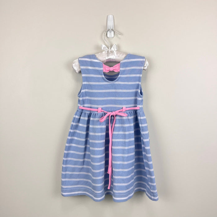 Florence Eiseman Girls Ice Cream Striped Knit Dress Light Blue 3T