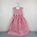 Florence Eiseman Sleeveless Red Plaid Cherry Dress 6