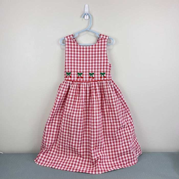 Florence Eiseman Sleeveless Red Plaid Cherry Dress 6