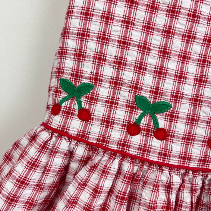 Florence Eiseman Sleeveless Red Plaid Cherry Dress 6