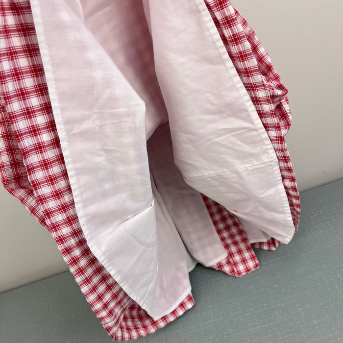 Florence Eiseman Sleeveless Red Plaid Cherry Dress 6