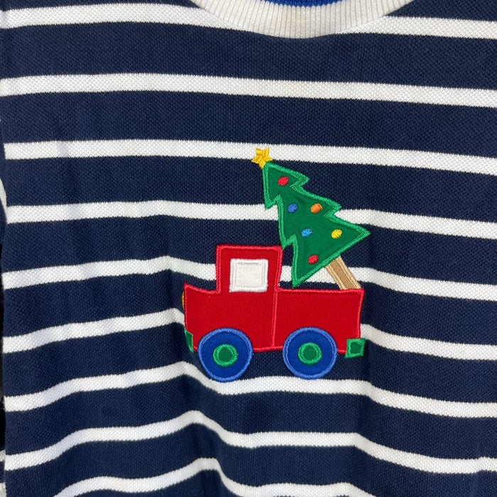 Florence Eiseman Stripe Knit Christmas Tree Longall Romper 24 Months