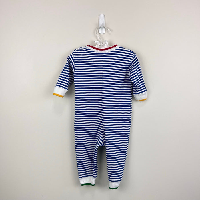 Florence Eiseman Stripe Knit Dinosaur Longall Romper 9 Months